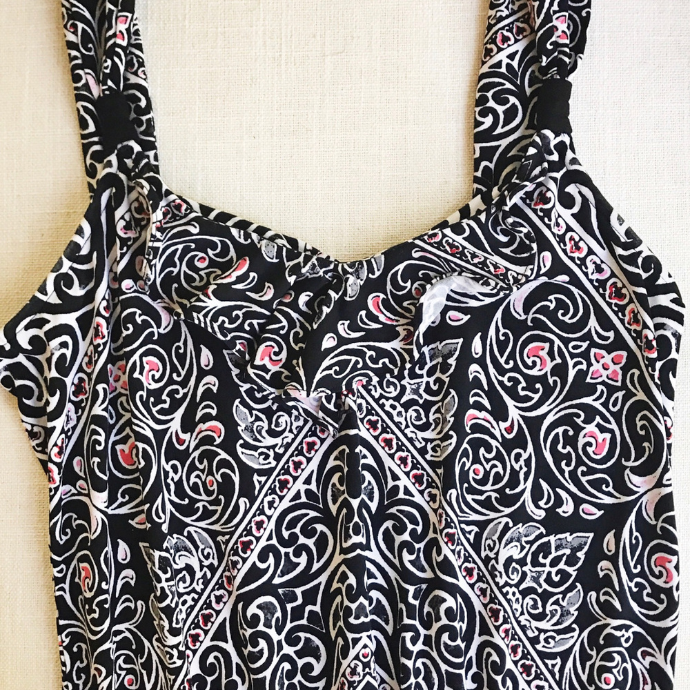 WHBM Sleeveless Scroll Pattern Top Tunic